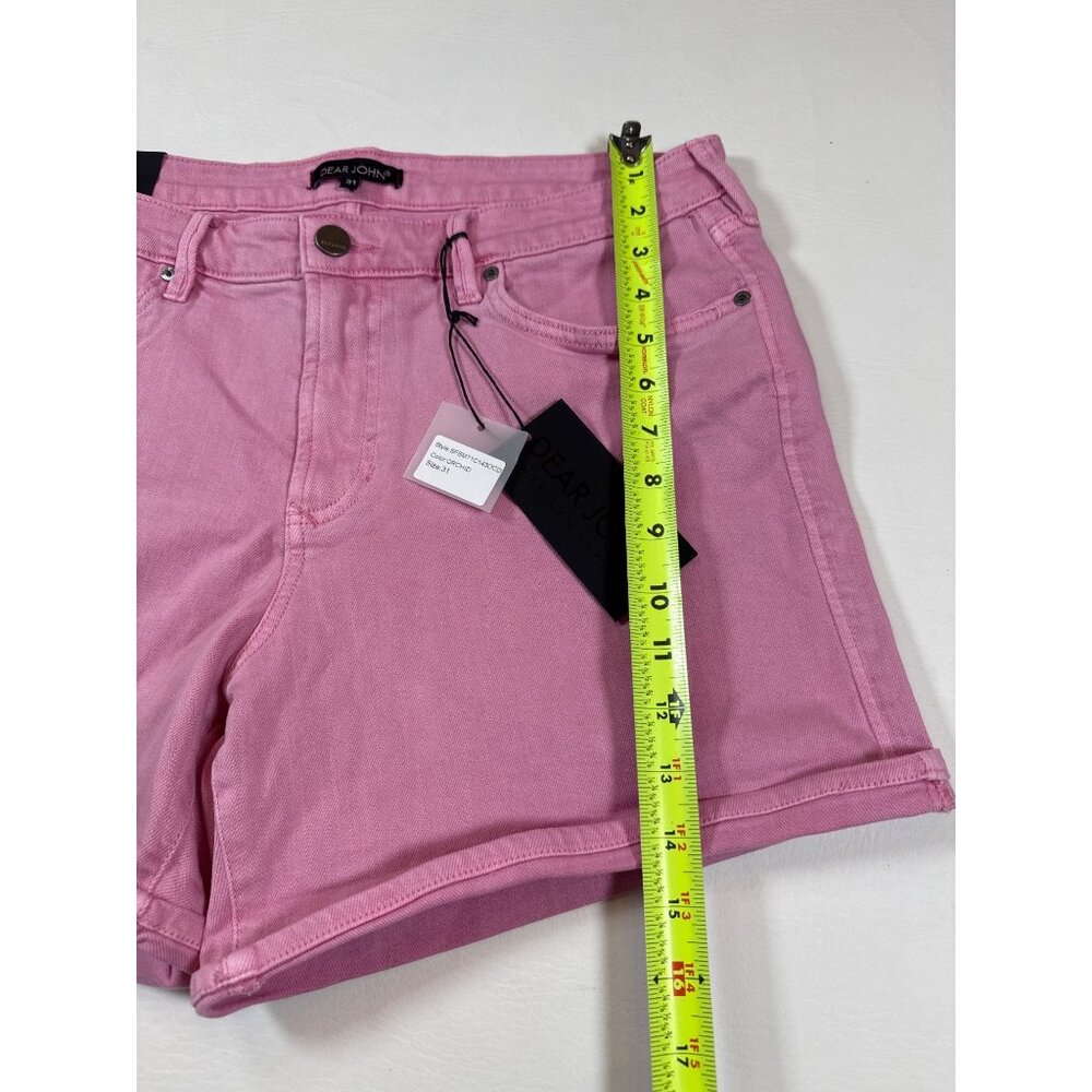 Dear John Orchid Pink Denim High-Rise Womens Shorts Size 31 (Z385) - Picture 2 of 7